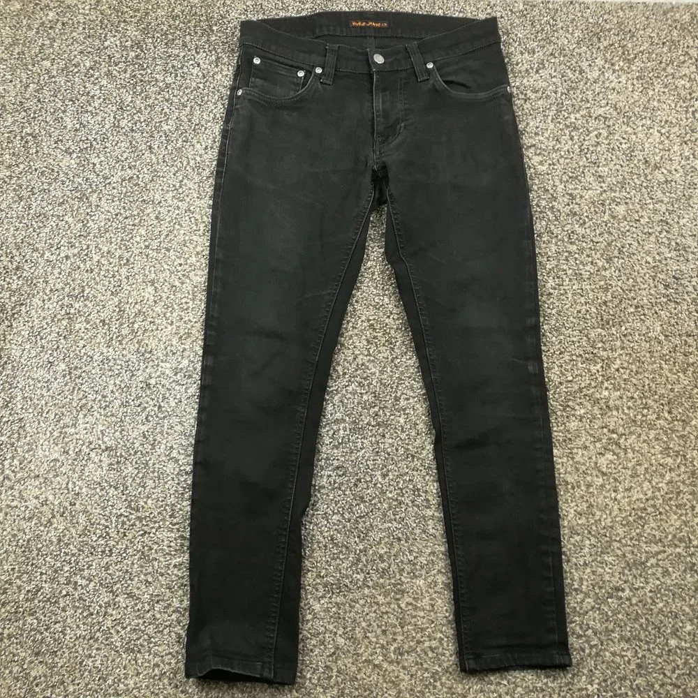 Nudie Jeans Men's Skinny Jeans - Black - Picture 1 of 9